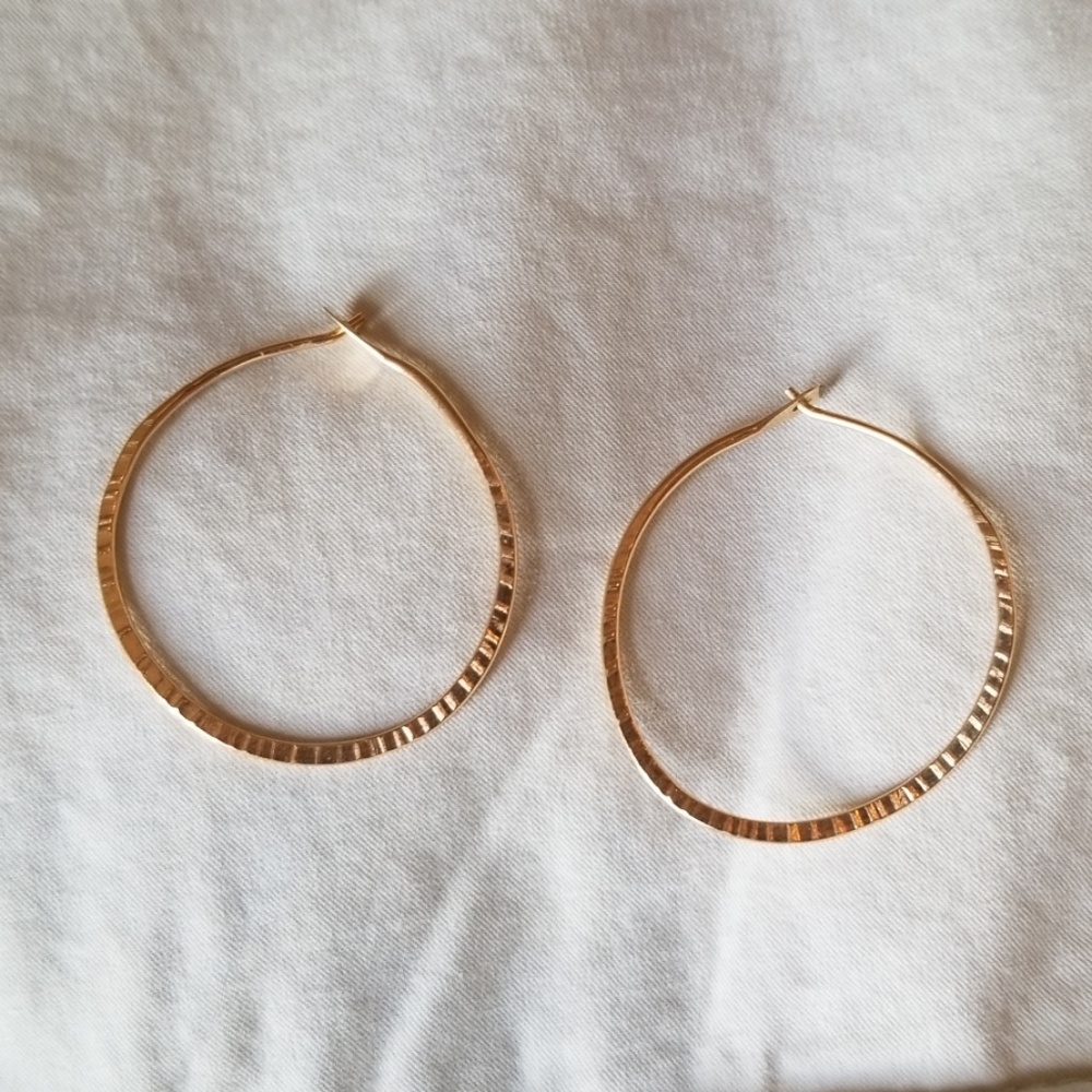Gold hoop earrings